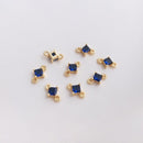 square CZ Pave Charm, square Pendant, Jewelry Making, DIY Jewelry Making, 10pcs