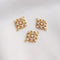 10pcs clover CZ Paved bee Charm, Gold Plated Brass Earring Findings, shape cubic charm, four-leaf clover Cubic zirconia pendant