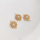 10pcs four-leaf clover CZ Pave Charm, clover CZ Zircon Pendant Charm, Jewelry Making, Material Craft Supplies