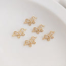 10pcs Big CZ Pave Charm, 15x7.7mm Zircon Connector, Zircon Jewelry Making, Material Craft Supplies