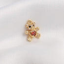 10pcs bear CZ Pave Charm, 8.8x11.3mm bear CZ Zircon Pendant Charm, Jewelry Making, bear Material Craft Supplies