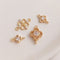 10pcs clover CZ Pave Charm, four-leaf clover CZ Zircon Pendant Charm, Jewelry Making, Material Craft Supplies