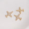 10pcs Small airplane CZ Paved Charm, Gold Plated Brass Earring Findings, shape cubic charm, airplane zirconia pendant