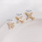 10pcs Small airplane CZ Paved Charm, Gold Plated Brass Earring Findings, shape cubic charm, airplane zirconia pendant