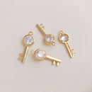 4pcs lock, key Charm pendant, key Pendant Charm, key alphabet keyDIY Finding Jewelry, wholesale prices Nickel free