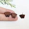 10pcs Fan-shaped Wood Earrings, Earrings Post, Trapezoid Wood Earrings Studs,Diy Jewelry Accessories Craft Supplies