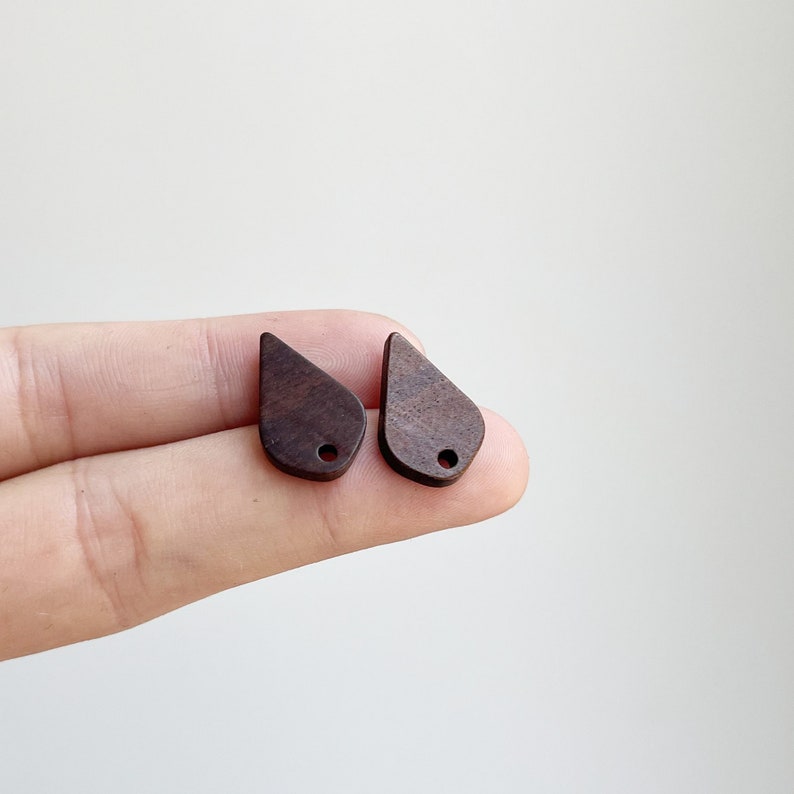 10pcs Teardrop Wood Earrings, Ear Wire, Earrings Post, Wood Earrings Studs,Diy Jewelry Accessories Craft Supplies