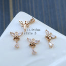 10pcs Big butterfly 22*19mm CZ Pave Charm, Zircon butterfly Connector, Zircon Jewelry Making, Material Craft Supplies