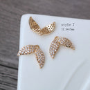 10pcs Mermaid Tail CZ Pave Charm , Zircon Pendant, Jewelry Making, DIY earrings necklace pendant Jewelry Making