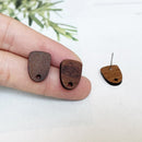 10pcs Trapezoid Wood Earrings, Ear Wire, Earrings Post, Bar Wood Earrings Studs,Diy Jewelry Accessories Craft Supplies