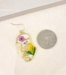 Botanical Pressed Flower Earrings, Pressed flowers Face Resin Earrings, Real Flower , Nature Jewelry mothers day, gifts for her