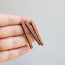 10pcs Rectangle Wood Earrings, Ear Wire, Earrings Post, Bar Wood Earrings Studs,Diy Jewelry Accessories Craft Supplies