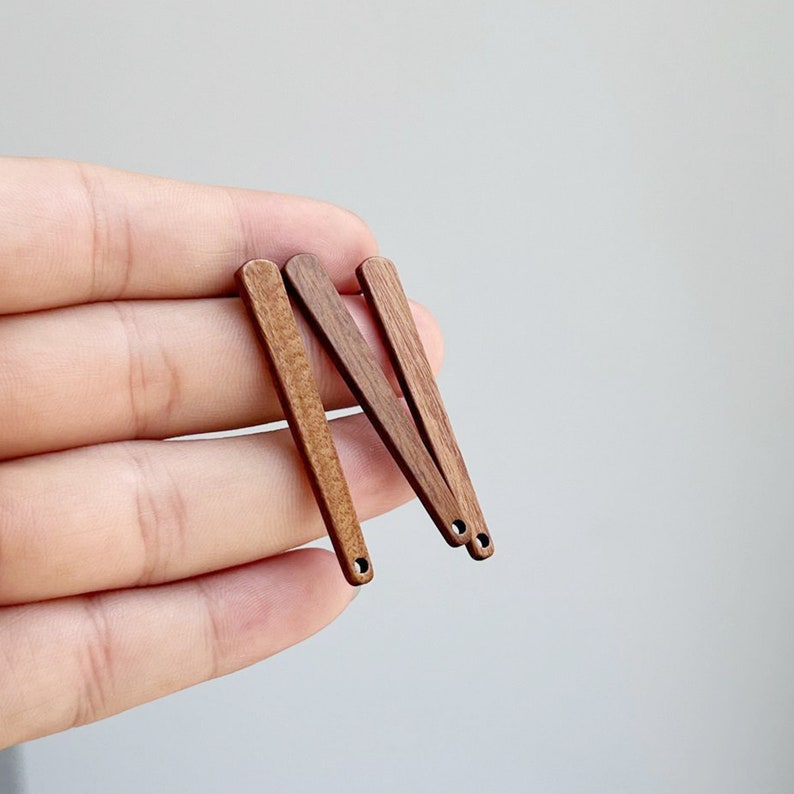 10pcs Rectangle Wood Earrings, Ear Wire, Earrings Post, Bar Wood Earrings Studs,Diy Jewelry Accessories Craft Supplies