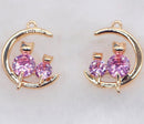 10pcs pink cat CZ Pave Charm, cat Pendant, cat Jewelry Making, DIY Jewelry Making