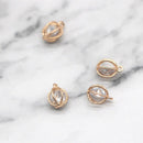 10pcs ball gold cone cz pave charm pendant, Zircon pendant, DIY Jewelry Making