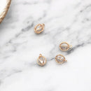 10pcs ball gold cone cz pave charm pendant, Zircon pendant, DIY Jewelry Making