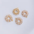 4pcs wreath CZ Pave Charm, Zircon Pendant, DIY Jewelry Making, Material Craft Supplies