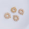 4pcs wreath CZ Pave Charm, Zircon Pendant, DIY Jewelry Making, Material Craft Supplies