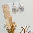 Forget me not Flower Resin Earrings,Pressed Flower Earrings,Real Dried Flower Earring, Bridesmaid Earring, Summer Jewelry, Mother's Day Gift