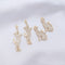 10pcs cat CZ Pave Charm, cat Zircon Pendant, DIY Jewelry Making, Material Craft Supplies