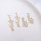 10pcs cat CZ Pave Charm, cat Zircon Pendant, DIY Jewelry Making, Material Craft Supplies