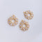 4pcs wreath CZ Pave Charm, Zircon Pendant, DIY Jewelry Making, Material Craft Supplies