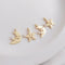 10pcs cz pave star crescent pendant charm, brass gold plated necklace pendant, pave charm