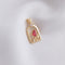 10pcs Window sill tulip flower pendant CZ Pave Charm, 9.3x19.2mm zircon Charm Pendant, crystal Pave Charm, Jewelry Making Supplies