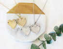 Handmade Pressed Natural Flower Stainless Steel Heart Locket Necklace| Silver Gold Tone Photo Locket Pendant Necklace