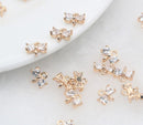 10pcs bow tie CZ Pave Charm, 7.5x6.5mm Zircon Pendant, bow tie Charm, DIY Jewelry Making, Material Craft Supplies