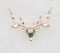 10pcs sdeer head cz pave pendant, deer charm, brass gold plated necklace pendant,pave charm