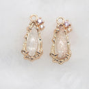 10pcs teardrop CZ Pave Charm, zircon Charm Pendant, crystal Pave Charm, Jewelry Making Supplies