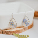 Forget me not Flower Resin Earrings,Pressed Flower Earrings,Real Dried Flower Earring, Bridesmaid Earring, Summer Jewelry, Mother's Day Gift