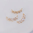 2pcs cz pave Leaves charm, crystal pendant, bracelet necklace pendant,pave charm, bracelet necklace pendant Jewelry Making