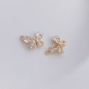 10pcs Butterfly CZ Pave Charm, zircon Charm Pendant, crystal Pave Charm, Jewelry Making Supplies