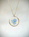 Forget-me-not flower necklace, resin jewel with Myosotis flowers