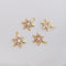 10pcs cz pave hexagram, snowflake charm pendant, 12mm dragonfly brass gold plated bracelet necklace pendant, pave charm