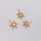 10pcs cz pave hexagram, snowflake charm pendant, 12mm dragonfly brass gold plated bracelet necklace pendant, pave charm