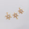 10pcs cz pave hexagram, snowflake charm pendant, 12mm dragonfly brass gold plated bracelet necklace pendant, pave charm