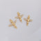 10pcs cz pave little angel charm pendant, 14.5x17.5mm brass gold plated bracelet necklace pendant, little angel pave charm