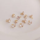 10pcs CZ Pave Charm, 7mm Zircon Pendant Charm, DIY Jewelry Making, Material Craft Supplies