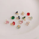 10pcs CZ Pave Charm, 7mm Zircon Pendant Charm, DIY Jewelry Making, Material Craft Supplies