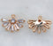 10pcs fan CZ Pave Charm, zircon Charm Pendant, Diy Glass crystal Pave Charm, Jewelry Making Supplies