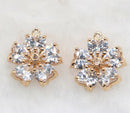 10pcs five petals CZ Pave Charm, flower zircon Charm Pendant, Diy Glass crystal Pave Charm, Jewelry Making Supplies