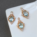 10pcs teardrop CZ zircon Charm pendant, 12x20mm Zircon pendant Charm CZ Pave Pendant Charm, DIY Connector Jewelry Making