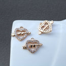 10pcs CZ Pave Rose flower Charm,11x13mm Zircon Pendant, Jewelry Making, Zircon Material Craft Supplies