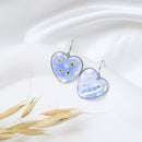 Heart Forget me not Handmade Resin Flower Earrings,Pressed Flower Dangle Drop Earrings,Real Dried Flower Bridesmaid Earrings,Gift for her