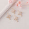 10pcs CZ Pave Cross Charm, Zircon Cross Connector, Link