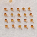 Preferential !!! 10pcs Gold Plated Zircon Charm,Gold Initial Charm,Tiny cz Pendant,cz Pave Charm, Yellow, Wholesale