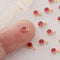 Preferential !!! 10pcs Gold Plated Zircon Charm,Gold Initial Charm,Tiny cz Pendant,cz Pave Charm, Rose Red, Wholesale